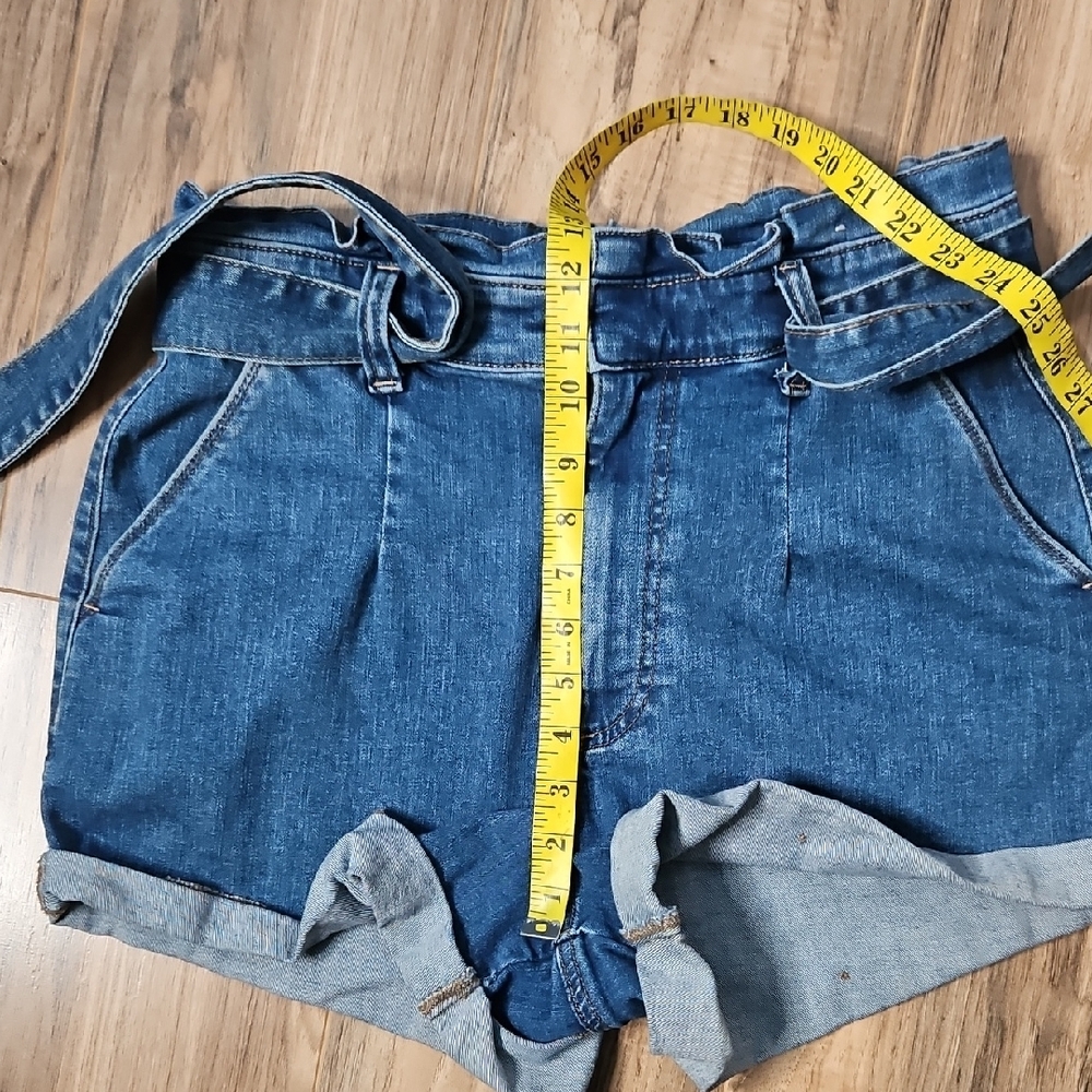 Express Shortie Super High Rise Retro Denim Women's Shorts - Picture 6 of 11